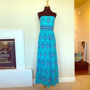Vineyard Vines strapless maxi dress, sz 8